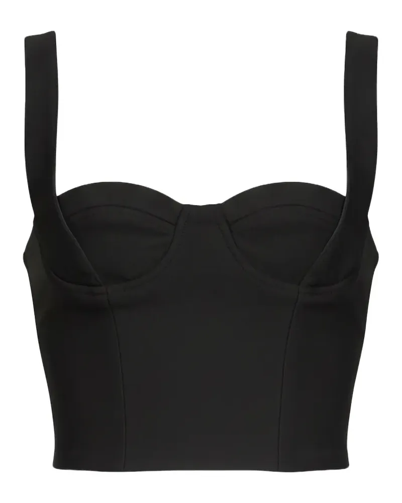 Marine Serre tailored structured strap top - Schwarz Schwarz
