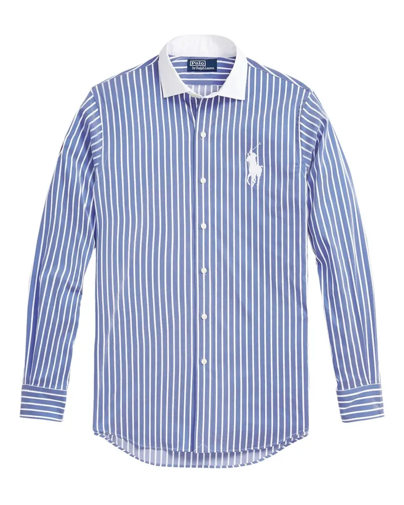 Ralph Lauren Gestreiftes Hemd mit Stickerei - Blau Blau