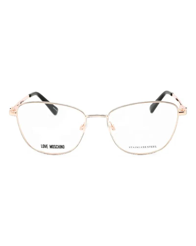 Moschino Brille mit Cat-Eye-Gestell - Gold Gold