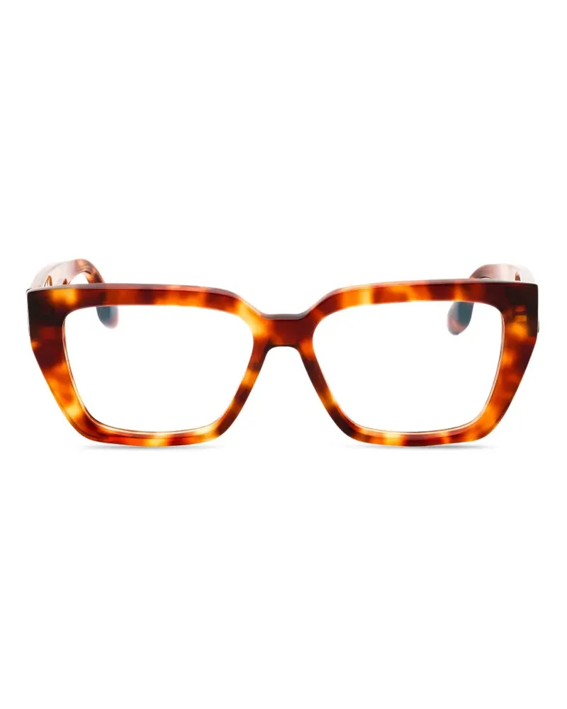 Victoria Beckham Eckige Brille in Schildpattoptik - Braun Braun