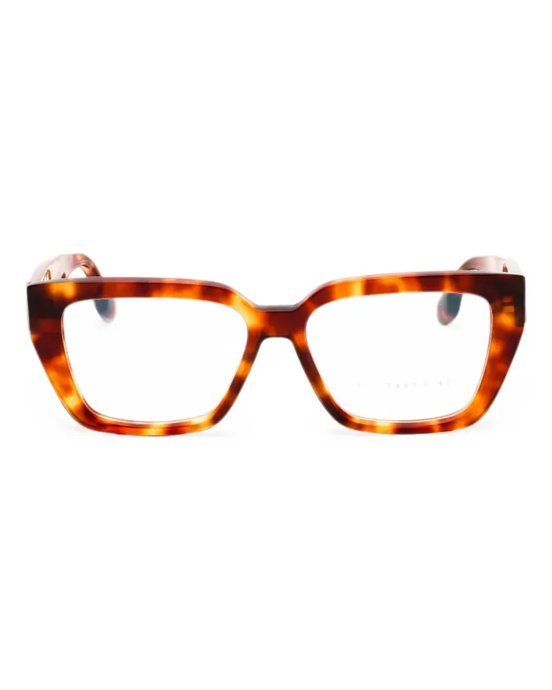 Victoria Beckham Eckige Brille in Schildpattoptik - Braun Braun
