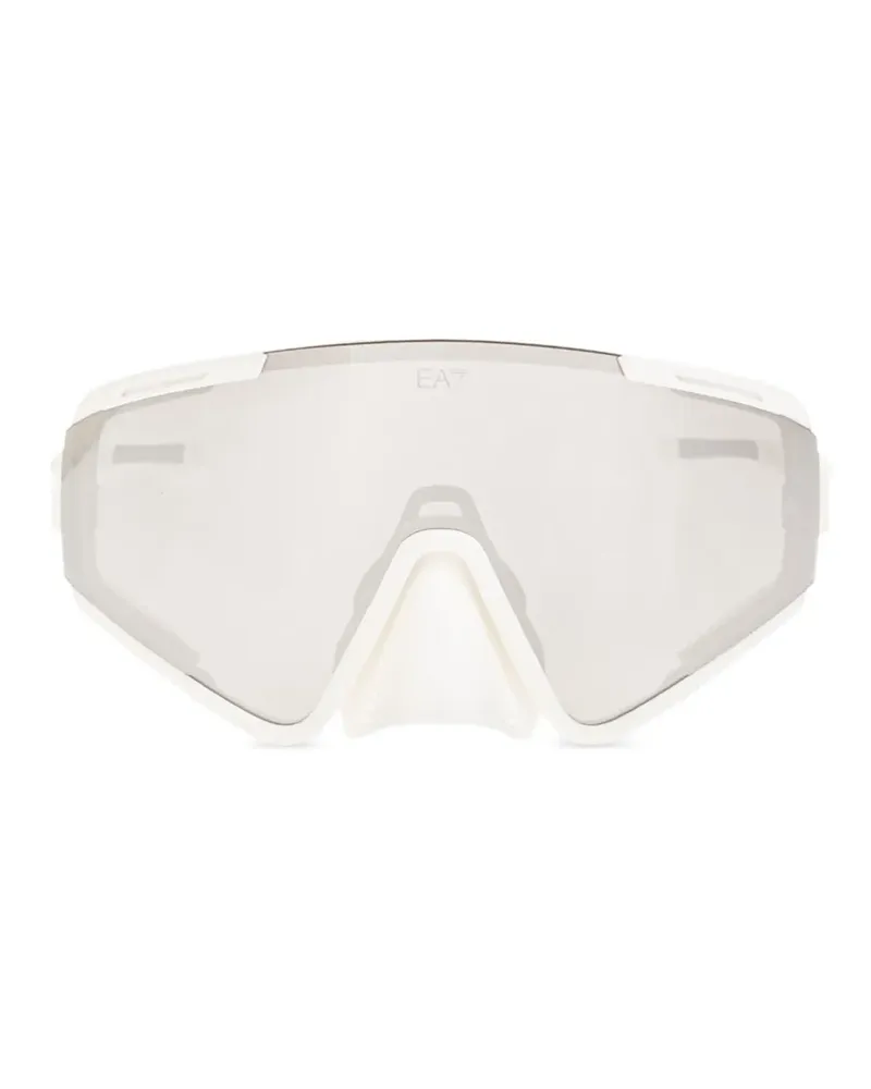 EA7 geometric-frame sunglasses - Weiß Weiß