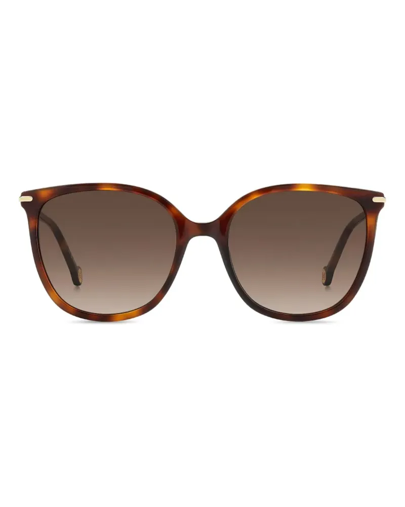 Carolina Herrera New York Cat-Eye-Sonnenbrille in Schildpattoptik - Braun Braun