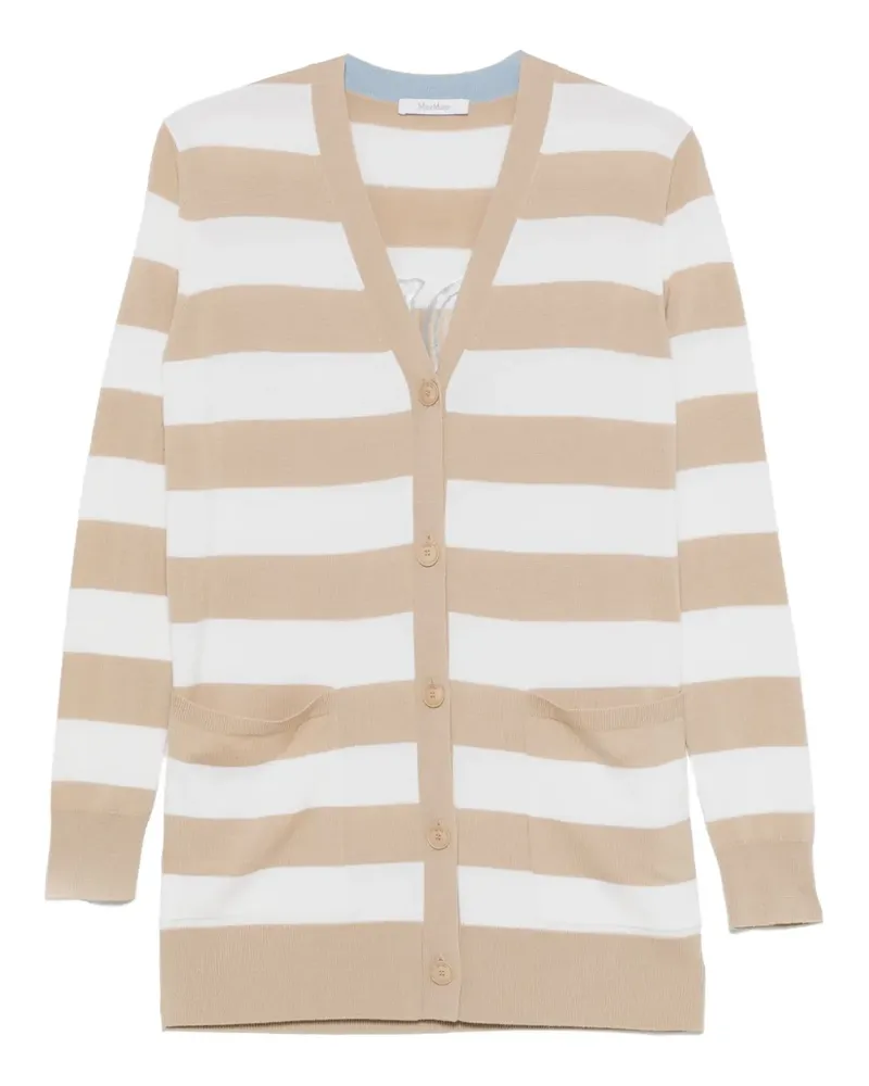 Max Mara Klassischer Cardigan - Weiß Weiß