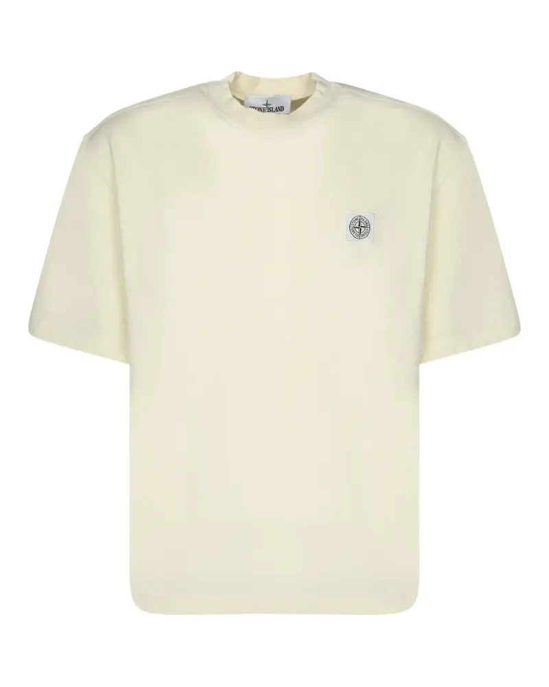 Stone Island T-Shirt mit Logo-Patch - Nude Nude