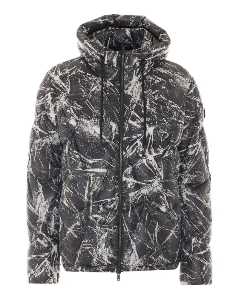 Moose Knuckles quilted hooded jacket - Schwarz Schwarz