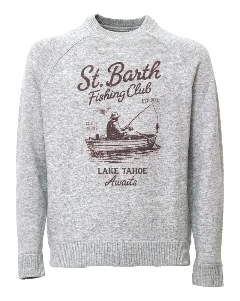 MC2 Saint Barth Bricklane Pullover mit grafischem Print - Grau Grau