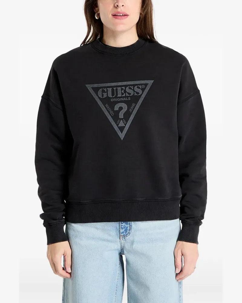 Guess logo-print sweater - Schwarz Schwarz