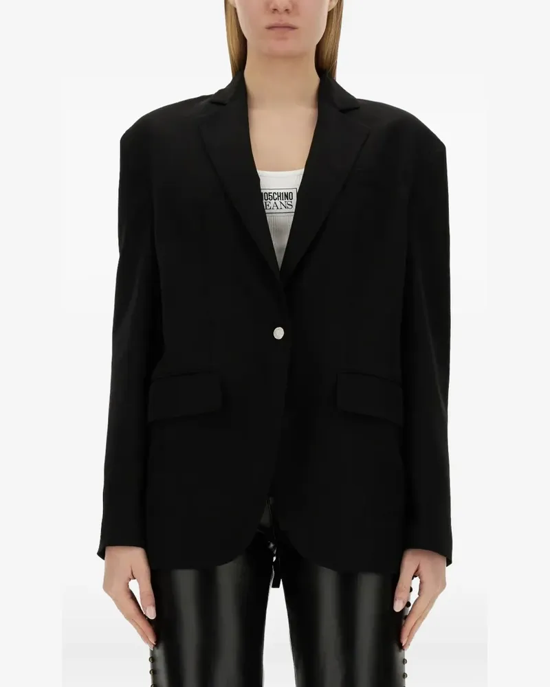 Moschino button single-breasted jacket - Schwarz Schwarz