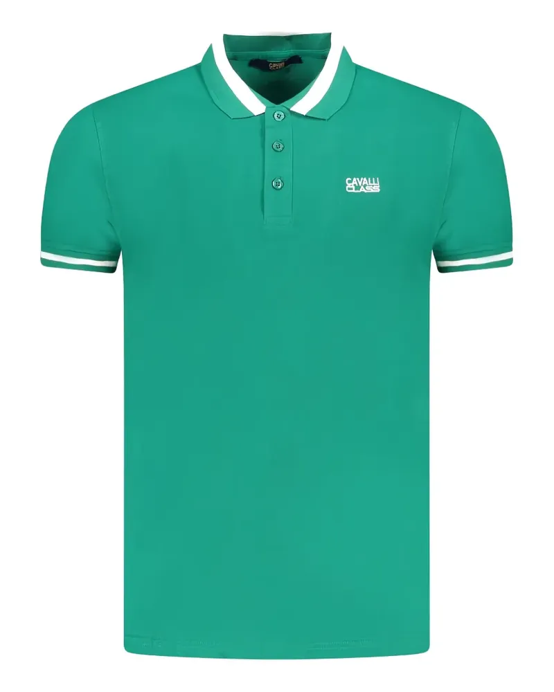 Roberto Cavalli logo-embroidered polo shirt - Grün Grün