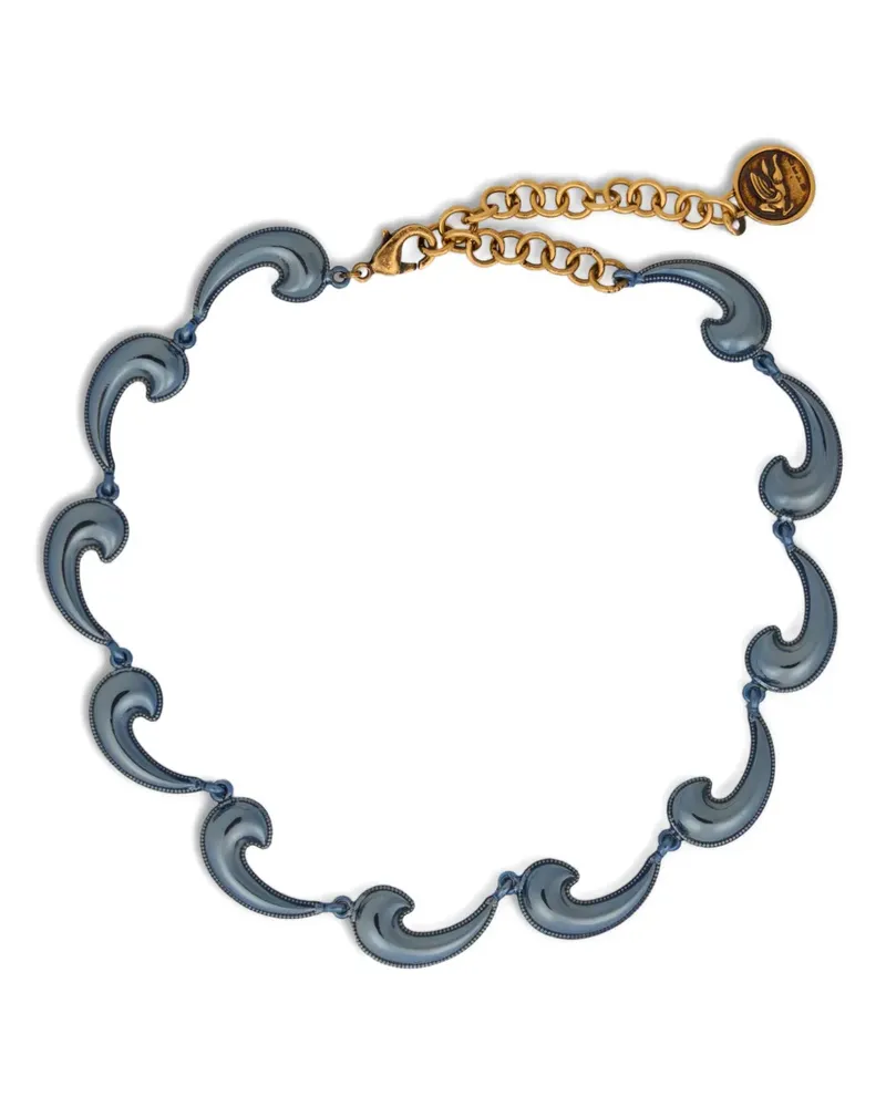 Etro paisley-embellished necklace - Blau Blau