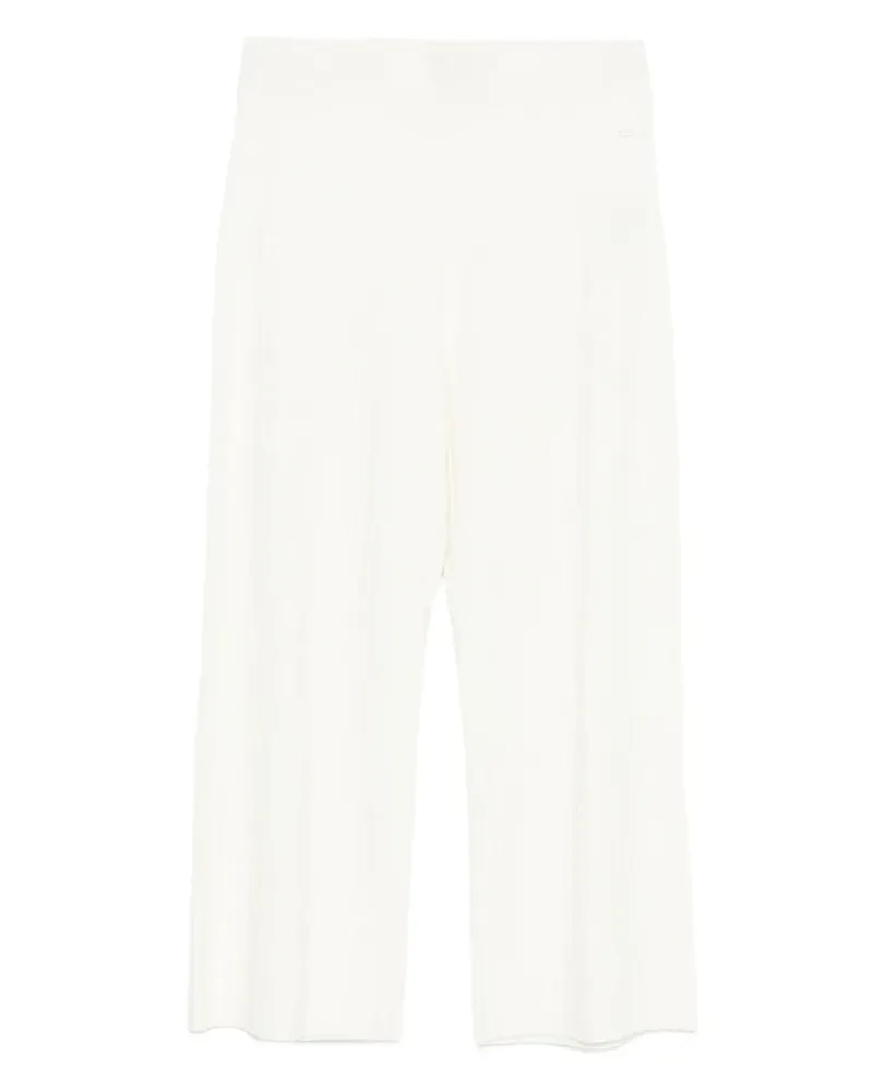 Marc O'Polo Gerippte Strickhose - Weiß Weiß