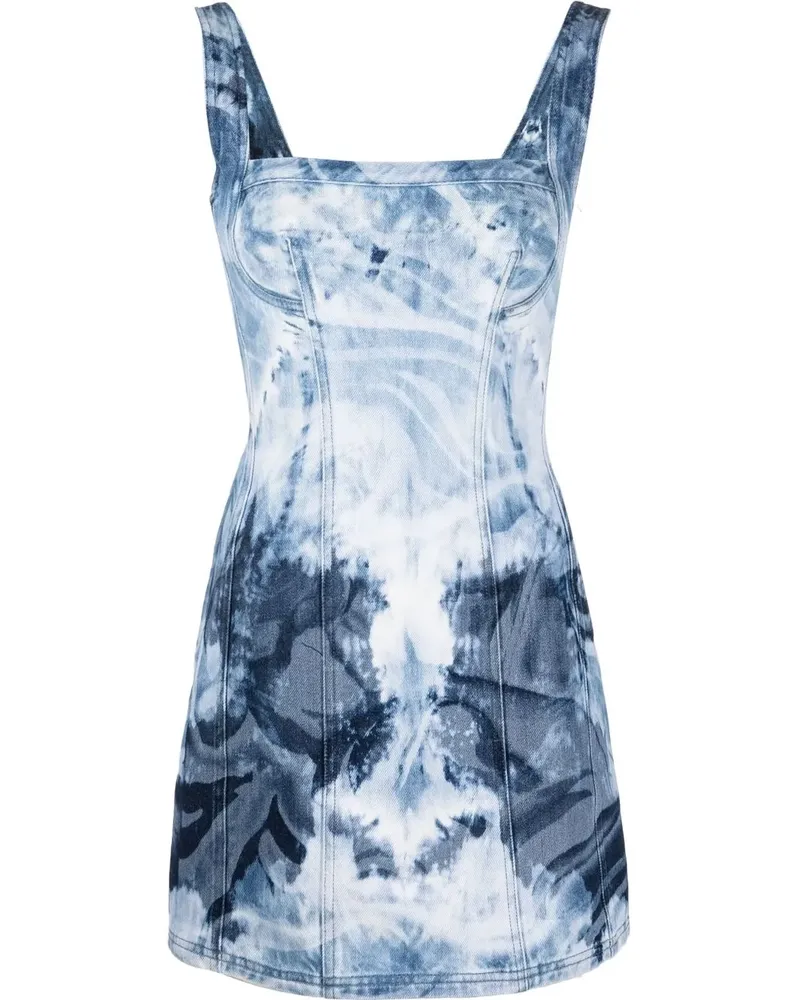 Alberta Ferretti Kurzes Jeanskleid mit Bleached-Effekt - Blau Blau