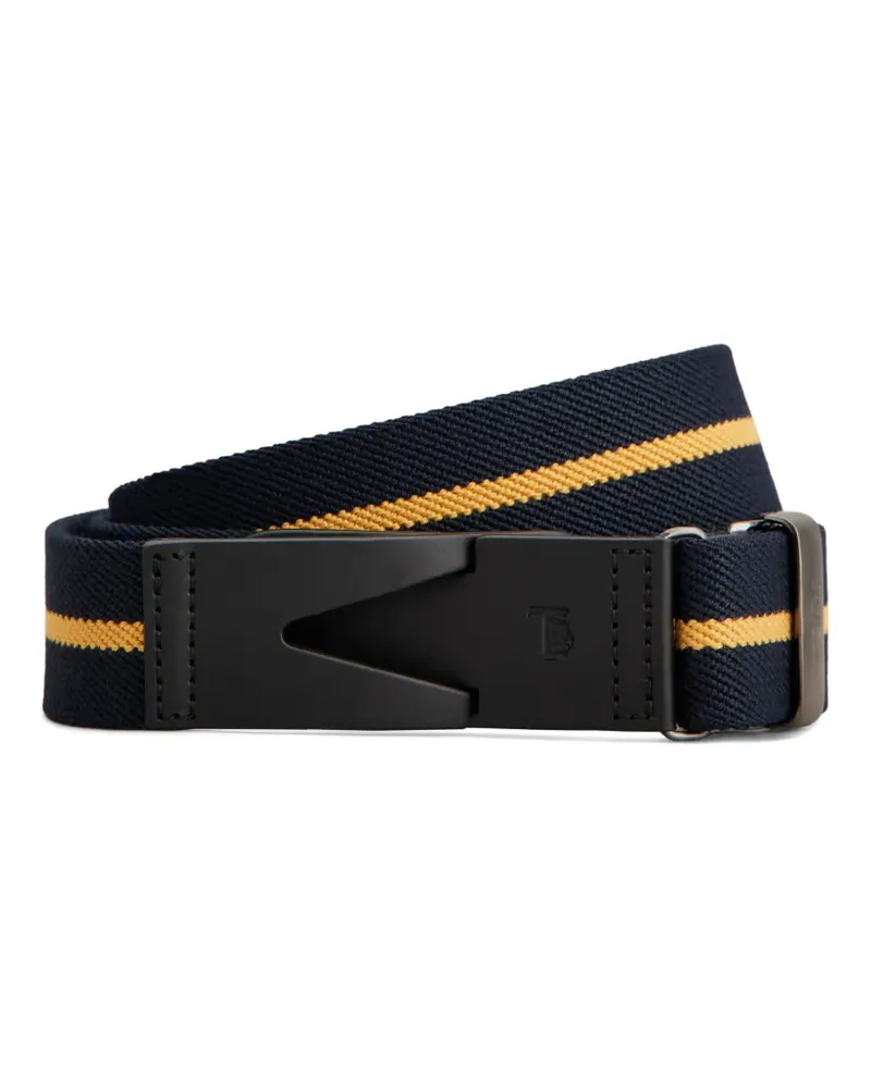TOD'S Gestreifter Gürtel - Blau Blau