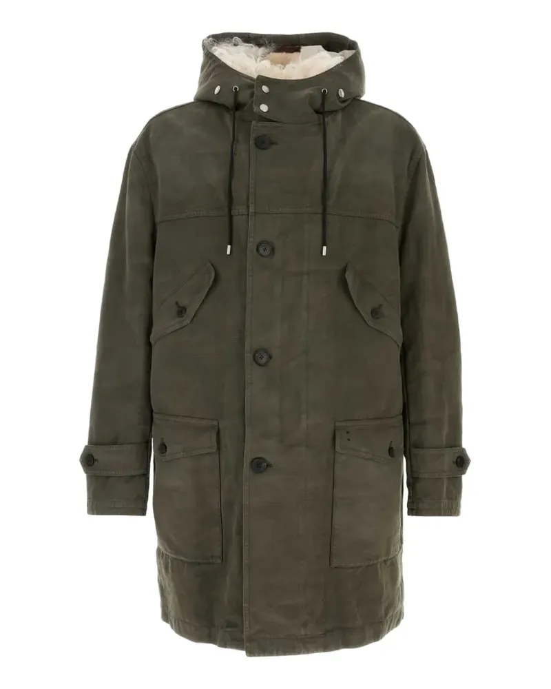 Fendi Kapuzenparka mit Camouflage-Print - Grün Grün