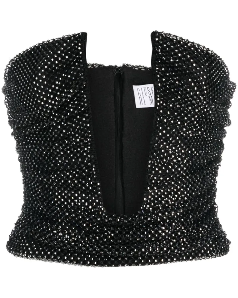 Giuseppe di Morabito Bandeau-Top mit tiefem Style - Schwarz Schwarz