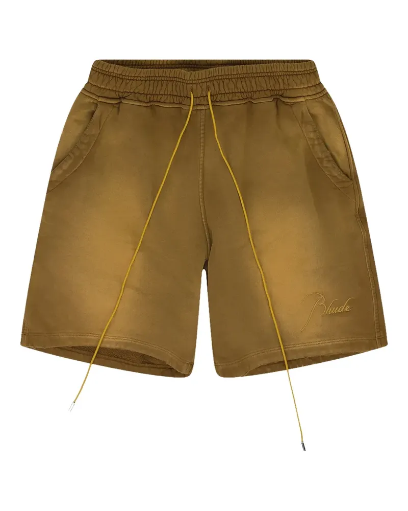 RHUDE embroidered-logo drawstring shorts - Braun Braun
