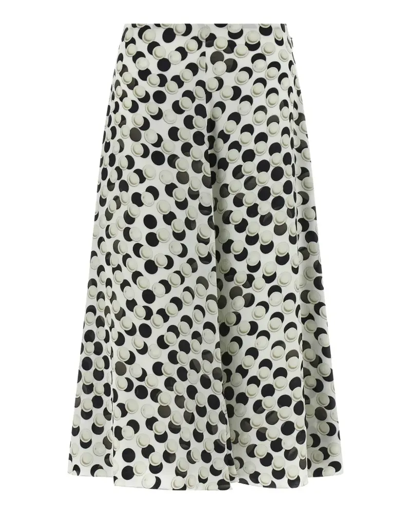 Fendi jacquard polka-dot midi skirt - Weiß Weiß