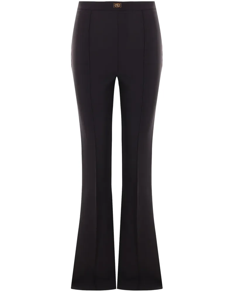 Elisabetta Franchi Ausgestellte Hose - Schwarz Schwarz