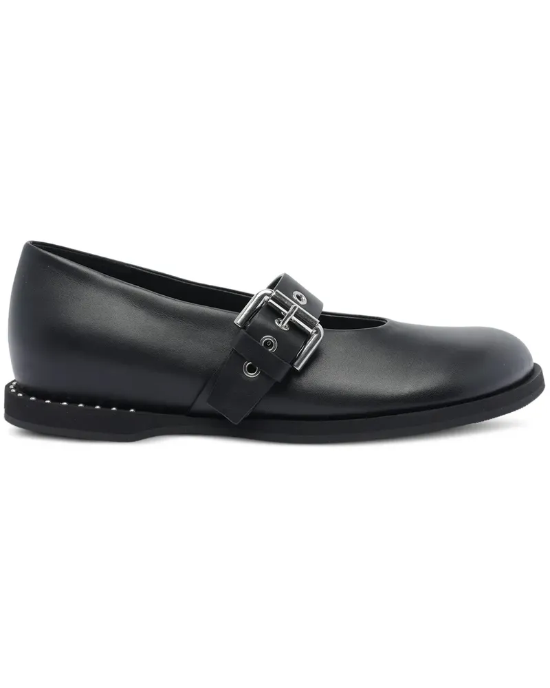 Premiata Ballerinas mit runder Kappe und Schnalle - Schwarz Schwarz