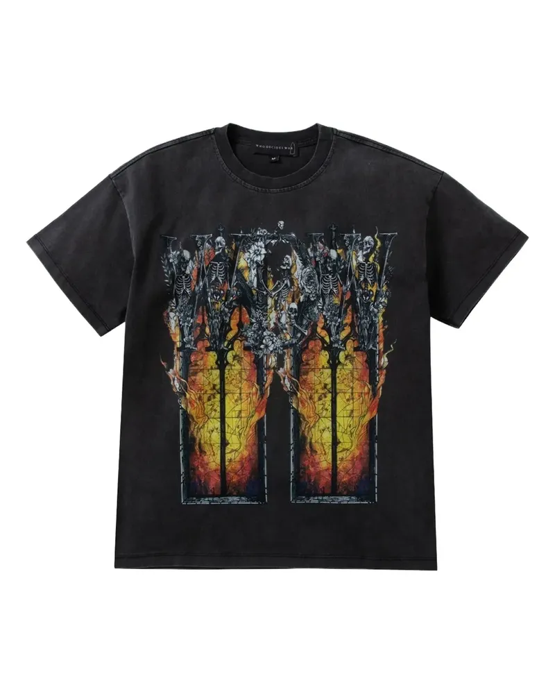 WHO DECIDES WAR Ember Chapel T-Shirt - Schwarz Schwarz