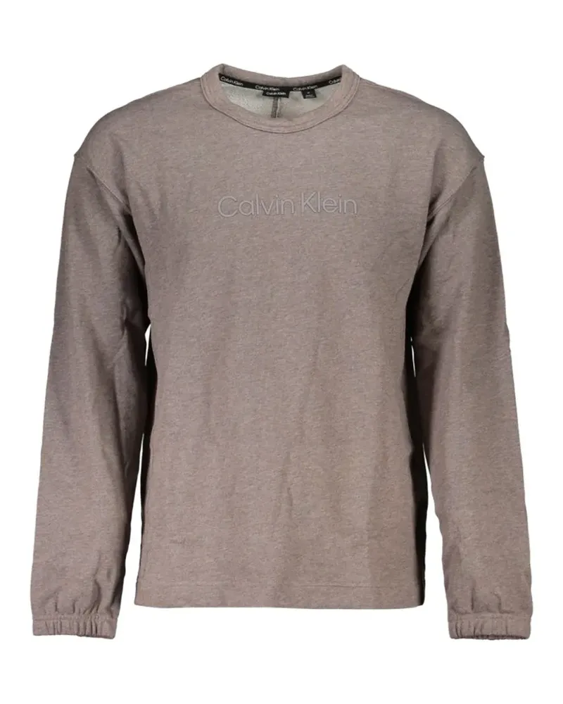 Calvin Klein logo-embroidered sweatshirt - Braun Braun