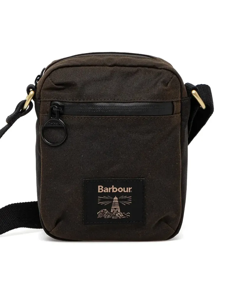 Barbour Gewachste Field Umhängetasche - Grün Grün