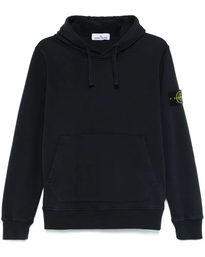 Stone Island Hoodie mit Kompass-Patch - Blau Blau