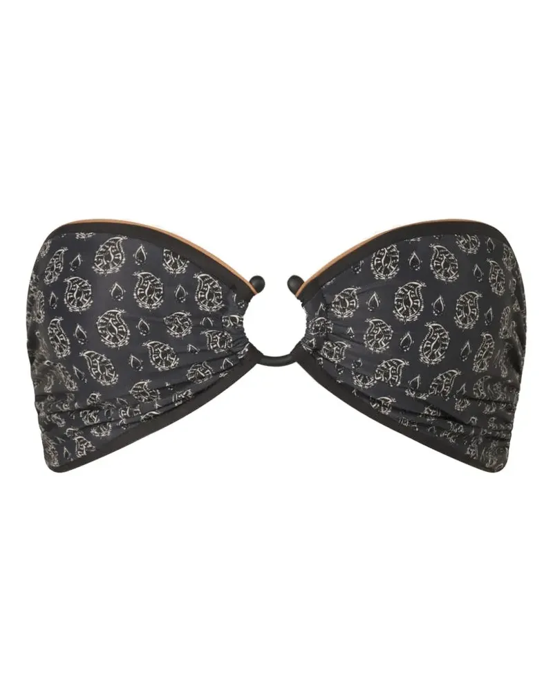 Johanna Ortiz Seawaters Bikinioberteil mit Paisley-Print - Schwarz Schwarz