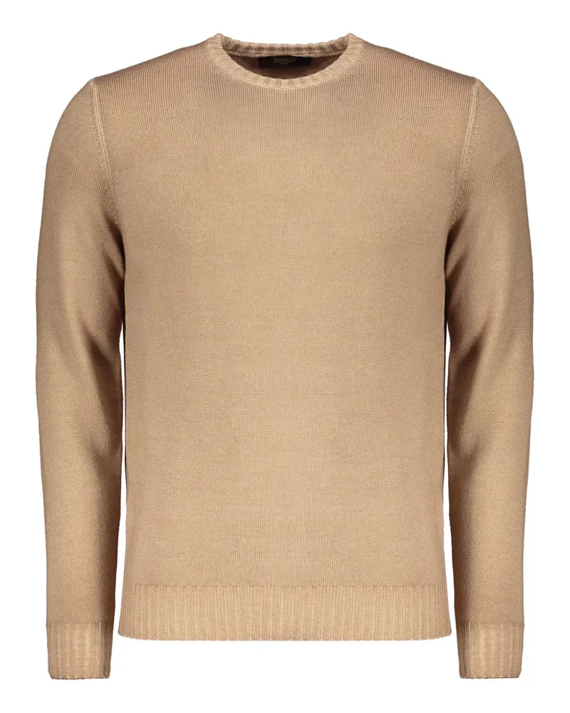 MOORER Orvieto-XT Pullover mit rundem Ausschnitt - Nude Nude