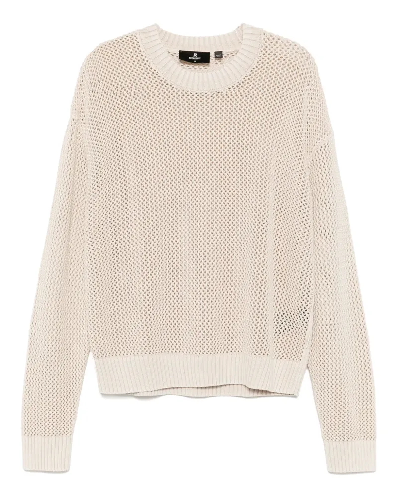 REPRESENT Pullover mit Lochstrickmuster - Nude Nude