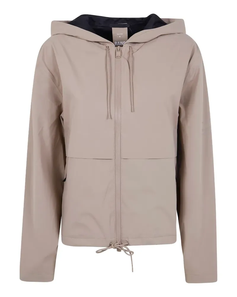 RAINS Suva Hardshell hooded jacket - Nude Nude