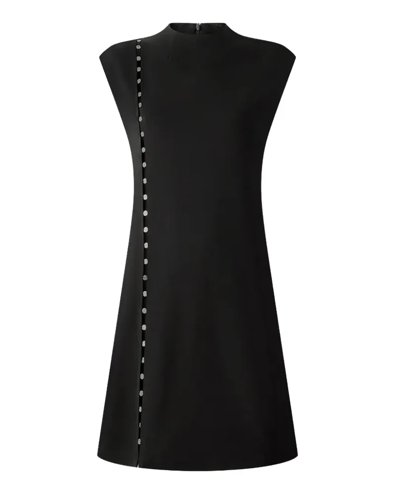 Shanghai Tang Tang button-embellished mini dress - Schwarz Schwarz