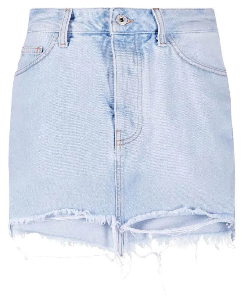 OFF-WHITE Jeans-Minirock im Distressed-Look - Blau Blau
