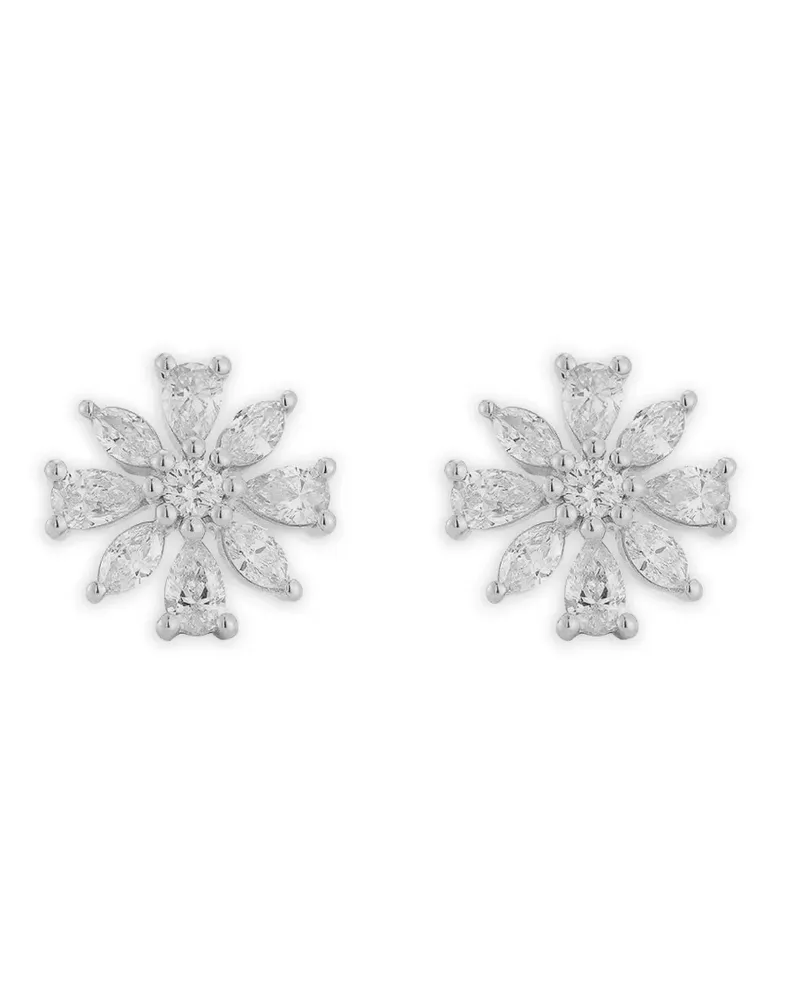 Dana Rebecca Designs 14kt Alexa Jordyn Weißgoldohrstecker mit Diamant - Silber Silber