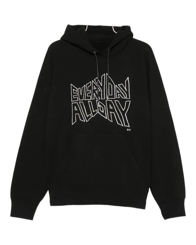 Sacai x Geoff McFetridge graphic-print hoodie - Schwarz Schwarz