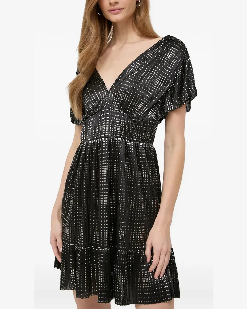 Liu Jo V-neck mini dress - Schwarz Schwarz