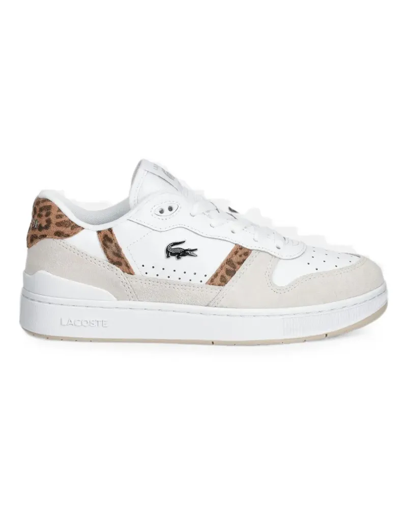 Lacoste leopard-print paneled sneakers - Weiß Weiß