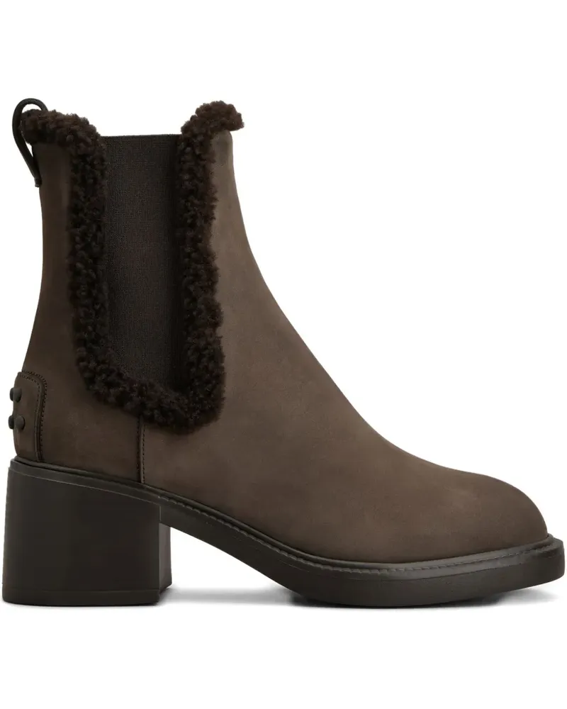 TOD'S Chelsea-Boots mit Faux Fur - Braun Braun