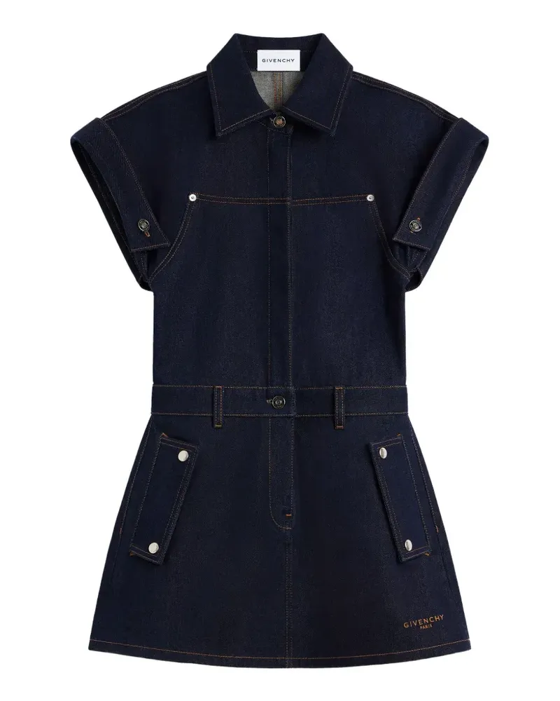 Givenchy Minikleid aus rohem Denim - Blau Blau