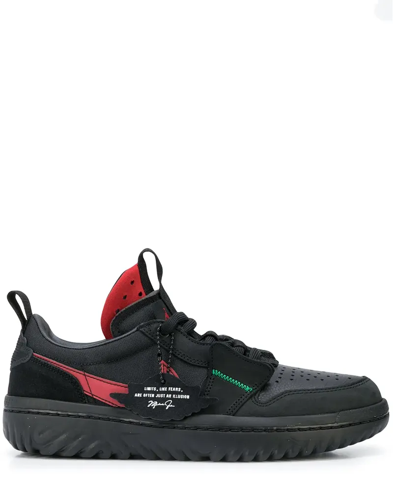 Jordan Air  1 Low React' Sneakers - Schwarz Schwarz