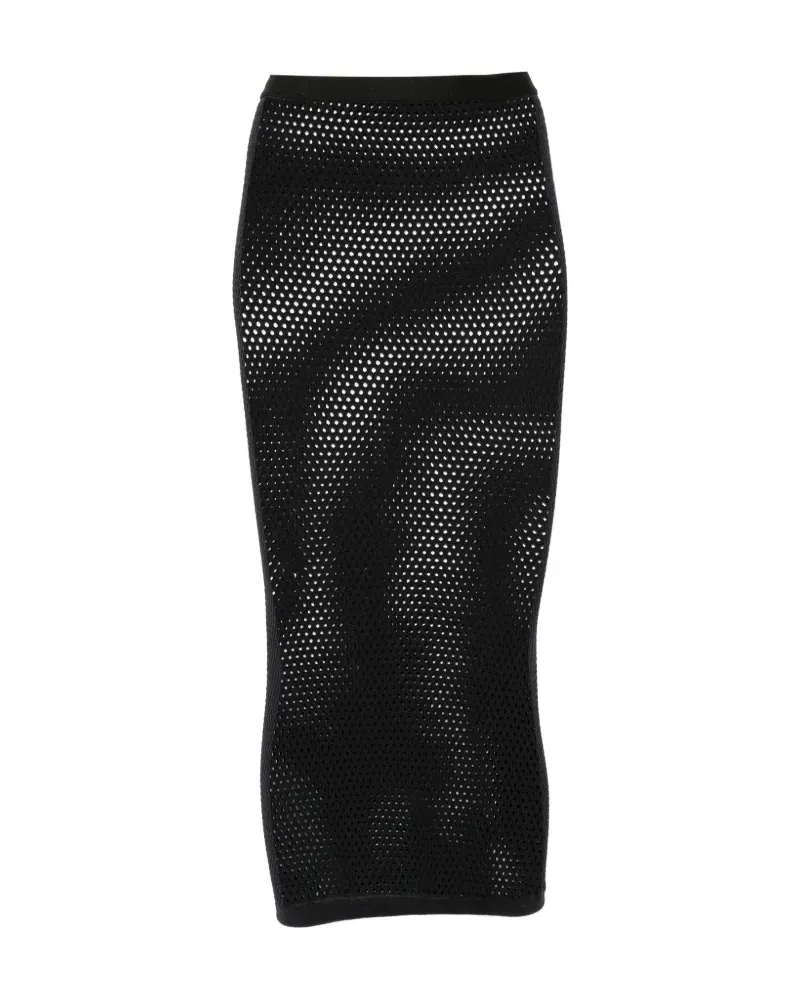 WARDROBE.NYC x RHW mesh midi skirt - Schwarz Schwarz