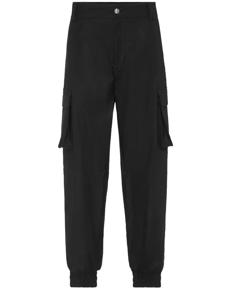 Philipp Plein Cargohose im Tapered-Design Schwarz