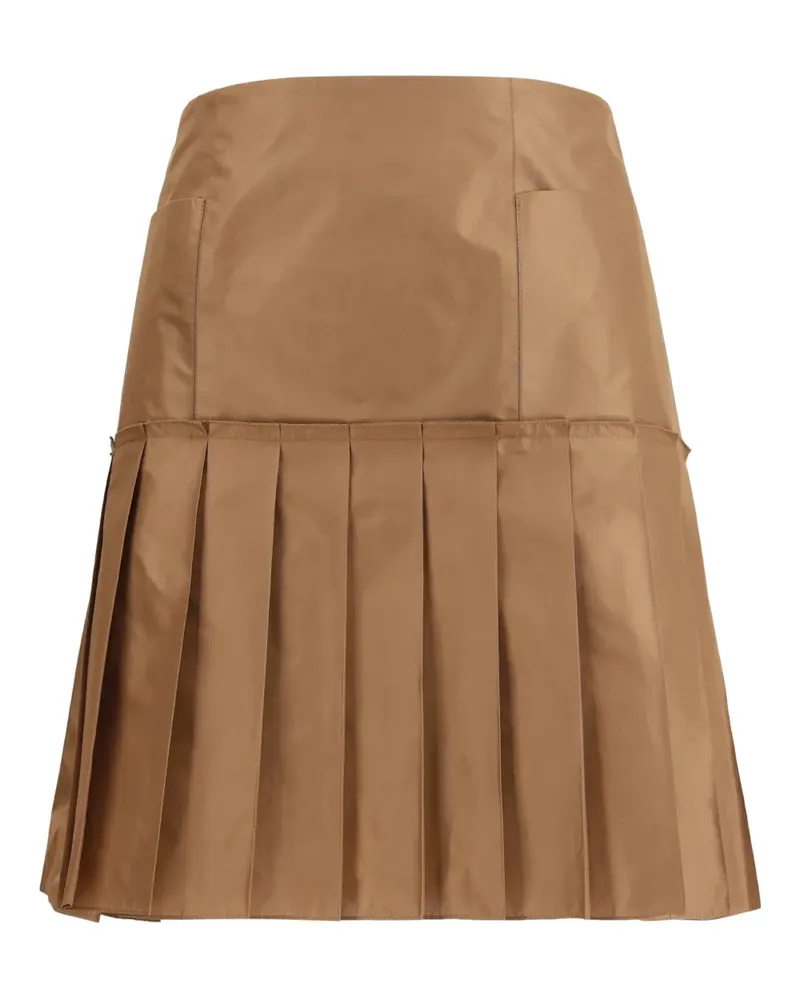 Fendi pleated silk taffeta mini skirt - Braun Braun