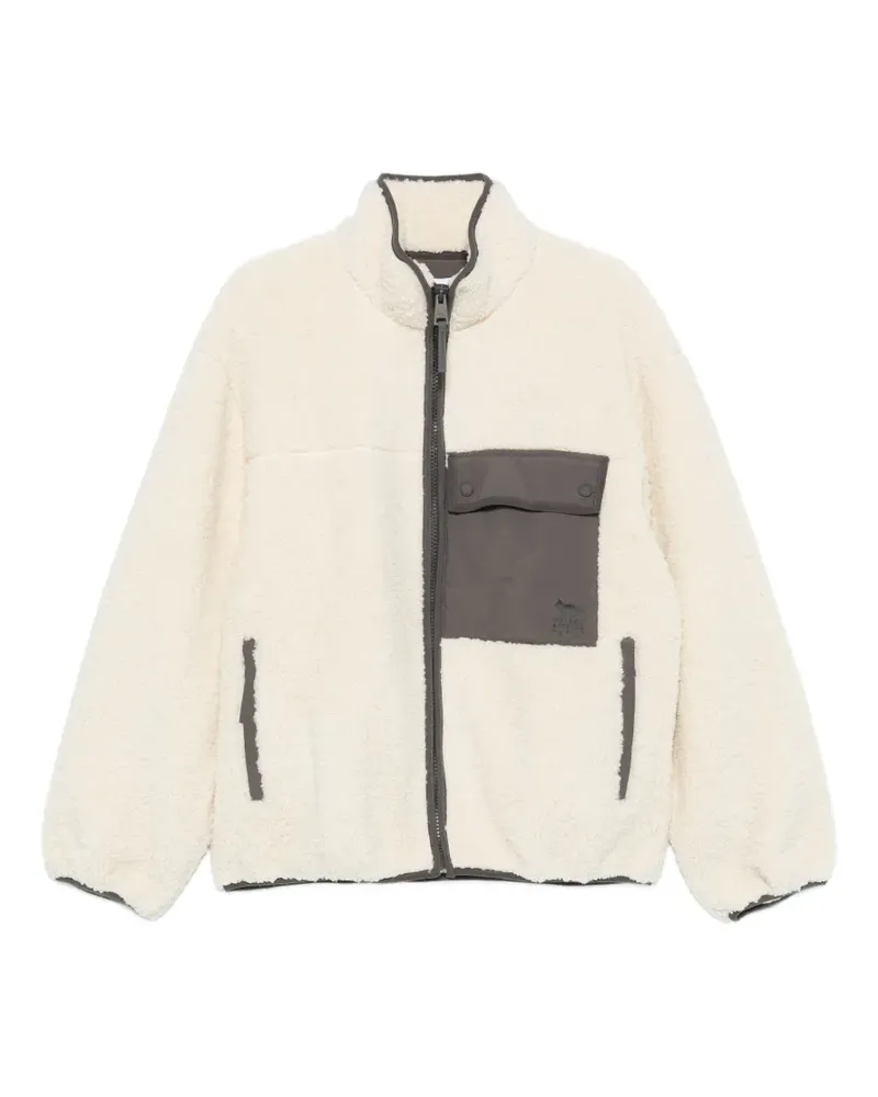 Kitsuné Jacke mit Fleece-Struktur - Nude Nude