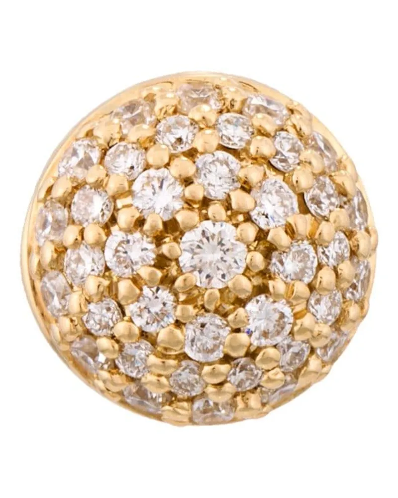Alinka 18kt Black Caviar Gelbgoldohrstecker mit Diamanten - Metallic Metallic