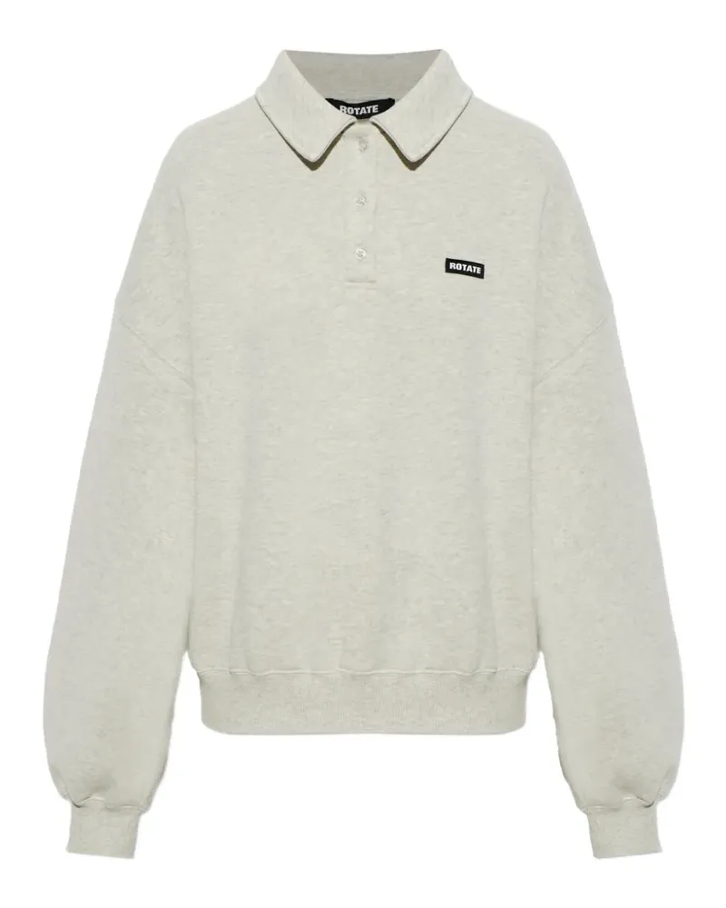 ROTATE Birger Christensen logo-patch sweater - Grau Grau