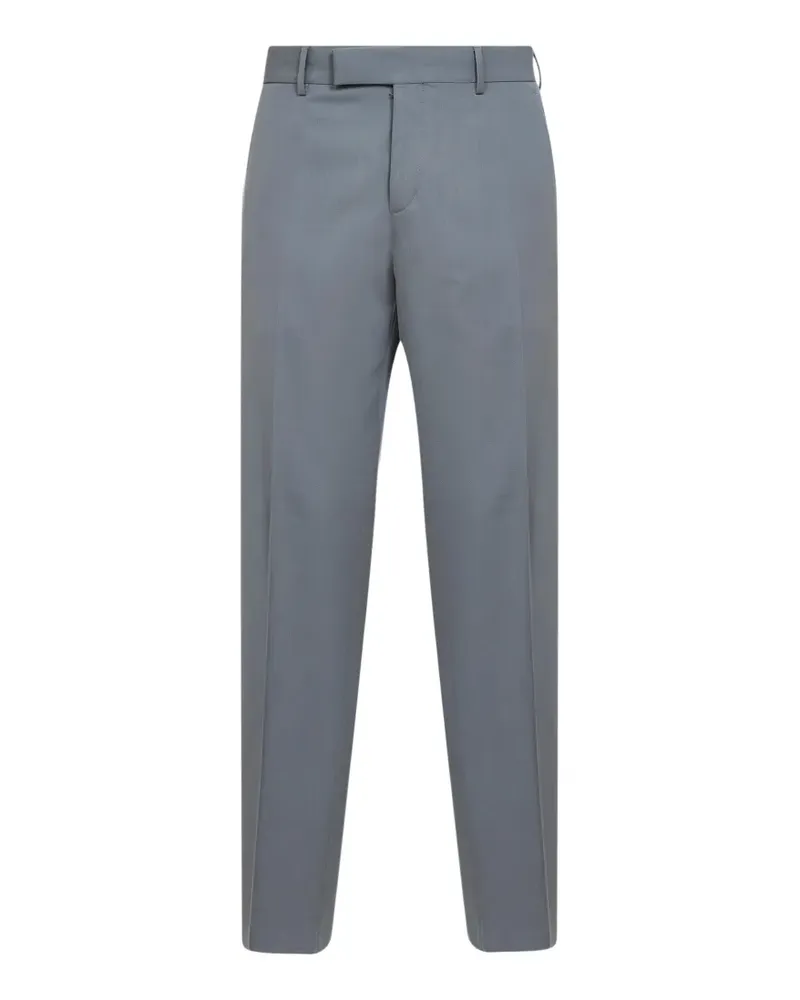 Fendi FF-embroidered straight-leg trousers - Grau Grau