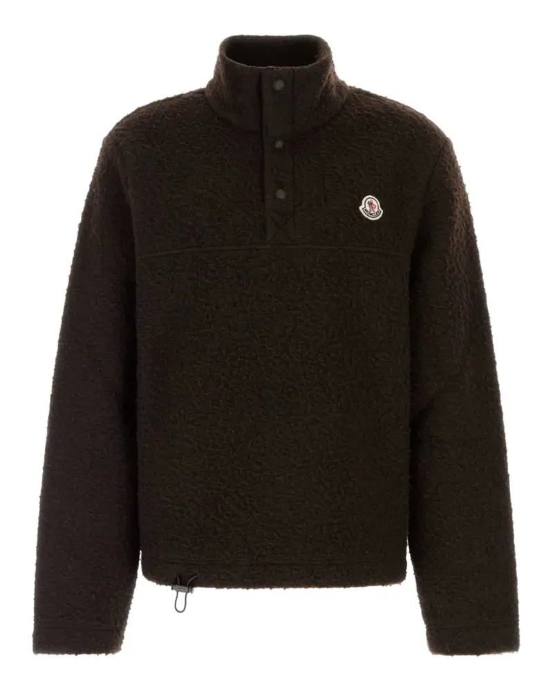 Moncler logo-patch high-neck sweater - Braun Braun
