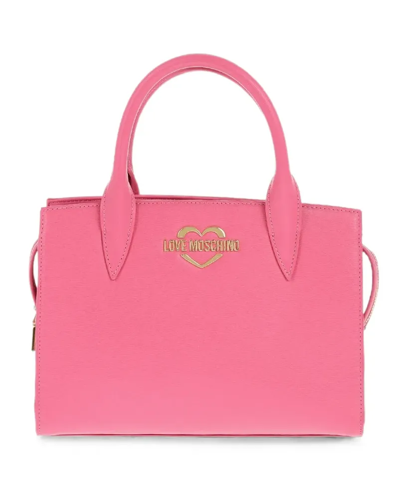 Moschino logo-plaque tote bag - Rosa Rosa